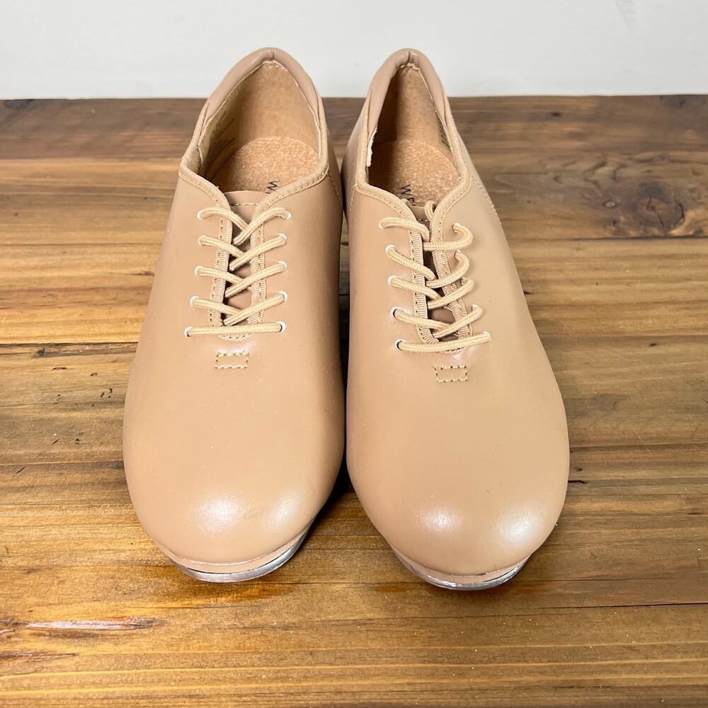 Weissman Mens Lace-Up Tap Shoes Caramel Size 5A Dance Show Event‎ Costume